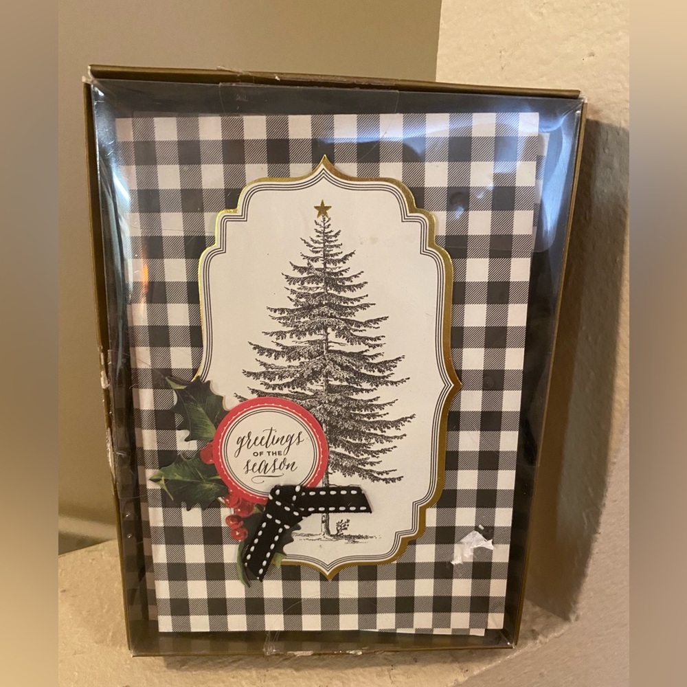 Anna Griffin  Holiday/Christmas Cards.Set of 9 with Envelopes